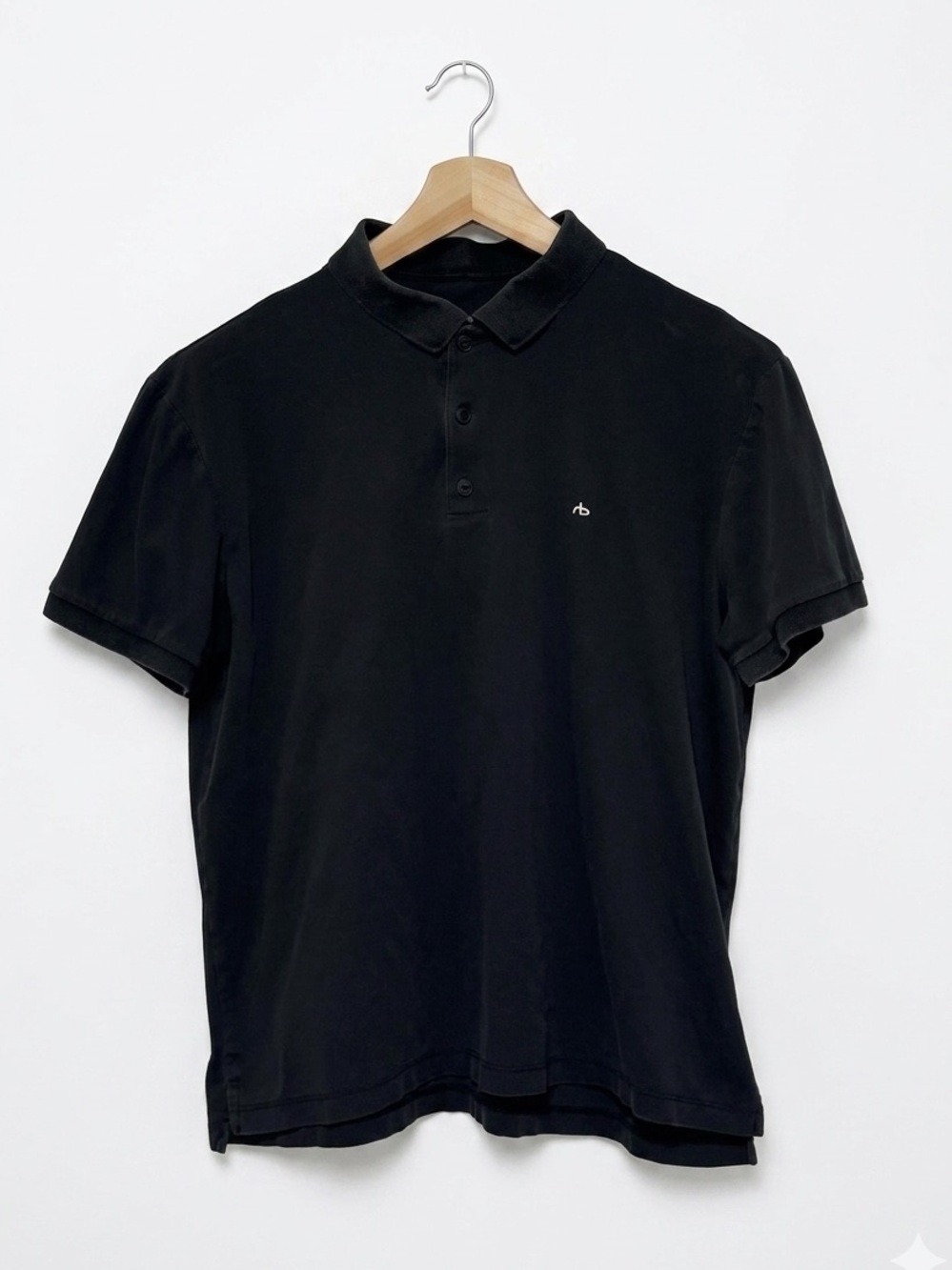 Rag & Bone New York Men’s Interlock Cotton Polo Shirt Black XL